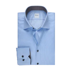Stenströms Regular C75 RM cuff Contrast - Light Blue