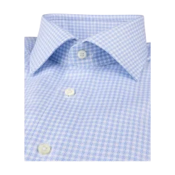 Clearance Stenströms Regular C77 RM cuff - Light blue check