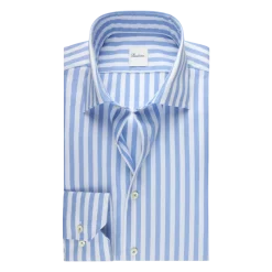 Best Stenströms Regular C75 RM cuff - Light blue stripe