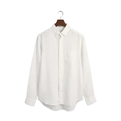Hot Gant Regular Linen Shirt - White