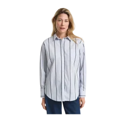 Gant Relaxed Classic Poplin Striped Shirt - Light Blue