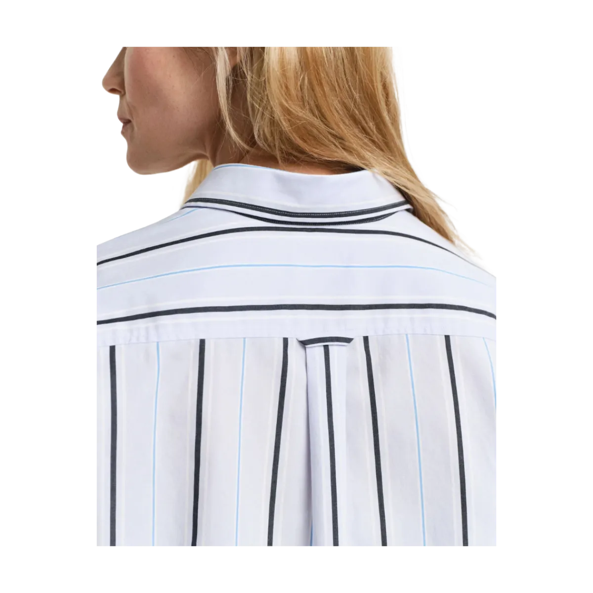Gant Relaxed Classic Poplin Striped Shirt - Light Blue