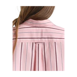 New Gant Relaxed Classic Poplin Striped Shirt - Summer Rose