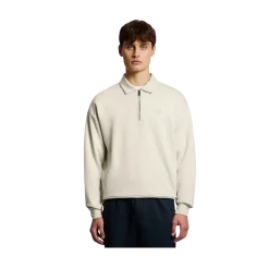 Clearance Lyle & Scott Reaxed Coared Interock weathirt - Birch