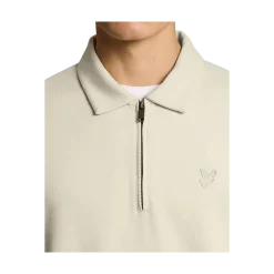 Clearance Lyle & Scott Reaxed Coared Interock weathirt - Birch