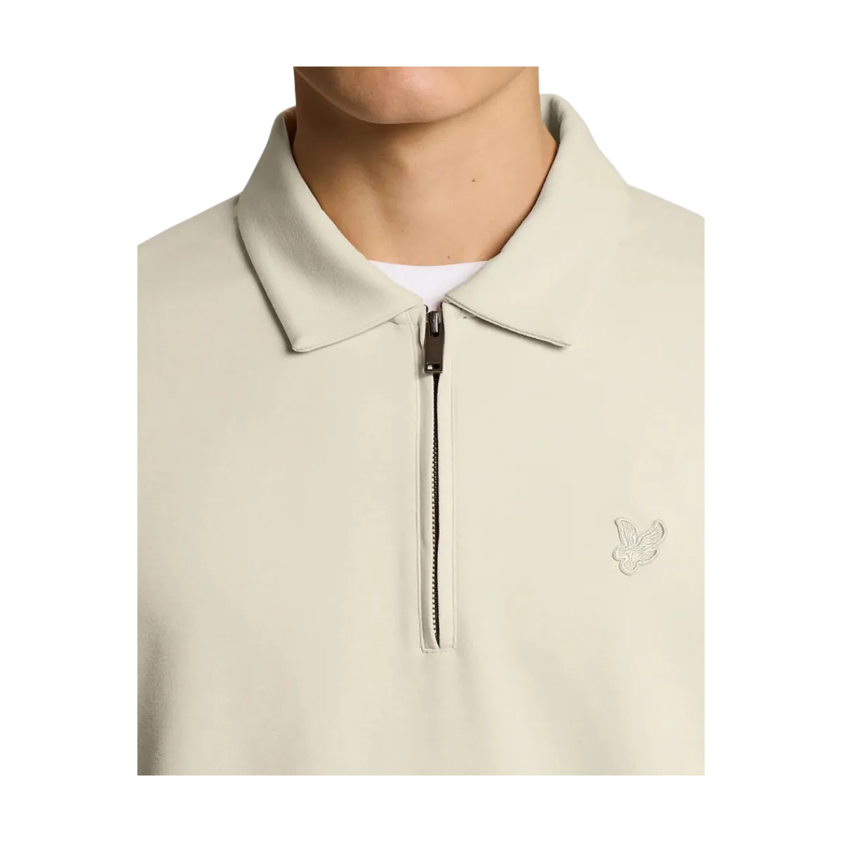 Clearance Lyle & Scott Reaxed Coared Interock weathirt - Birch