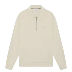 Clearance Lyle & Scott Reaxed Coared Interock weathirt - Birch