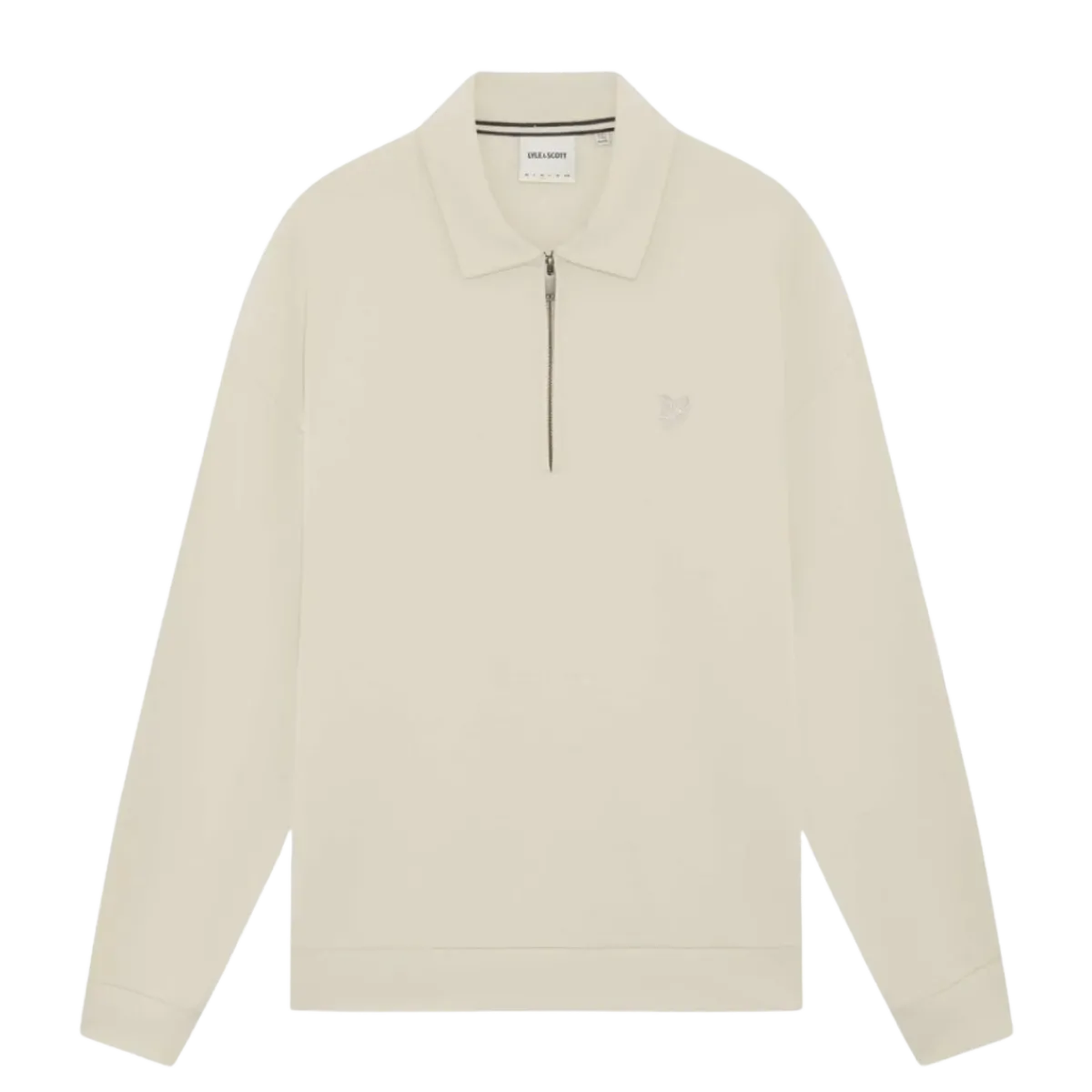 Clearance Lyle & Scott Reaxed Coared Interock weathirt - Birch