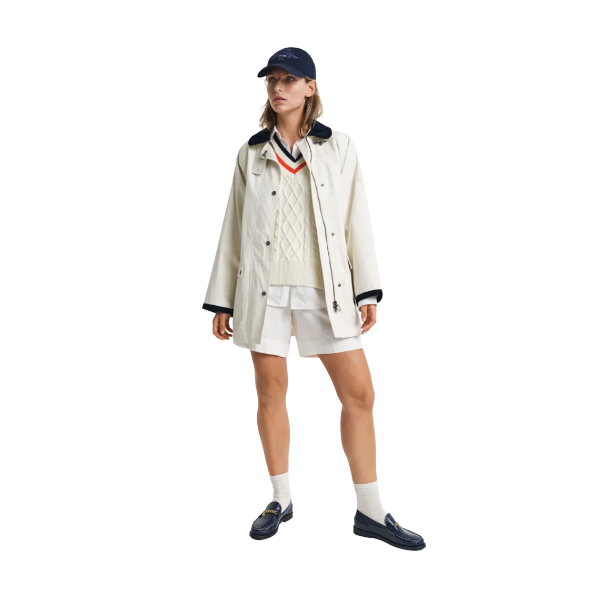 New Gant Rel Linen Blend Pull On Shorts - Eggshell