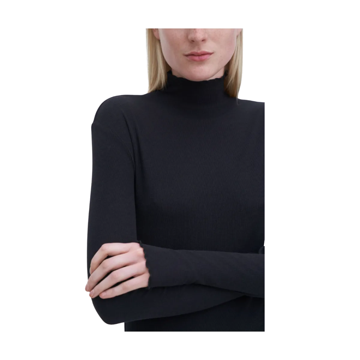 Discount Filippa K Rib Mock Neck Top - Back