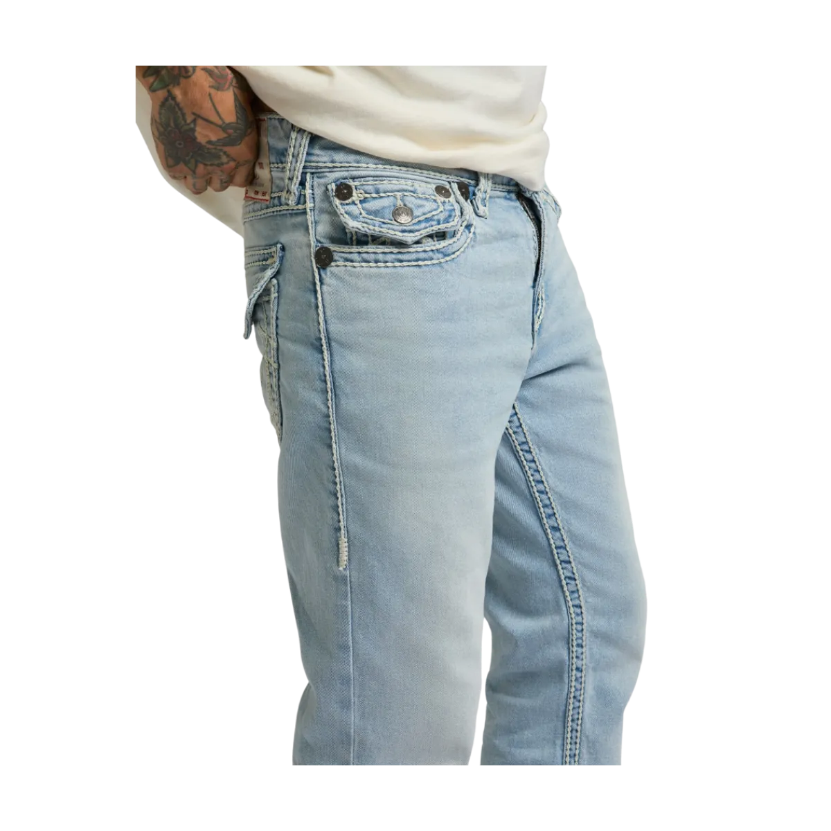 Best True Religion Ricky Sn Flap - JMCL Coastline Ash Light Wash