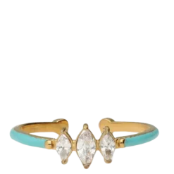 Outlet My Jewellery Ring Fine Blue 3 Strass - 1200 Gold
