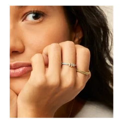 Outlet My Jewellery Ring Fine Blue 3 Strass - 1200 Gold