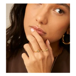 Outlet My Jewellery Ring Fine Orange Clover - Gold