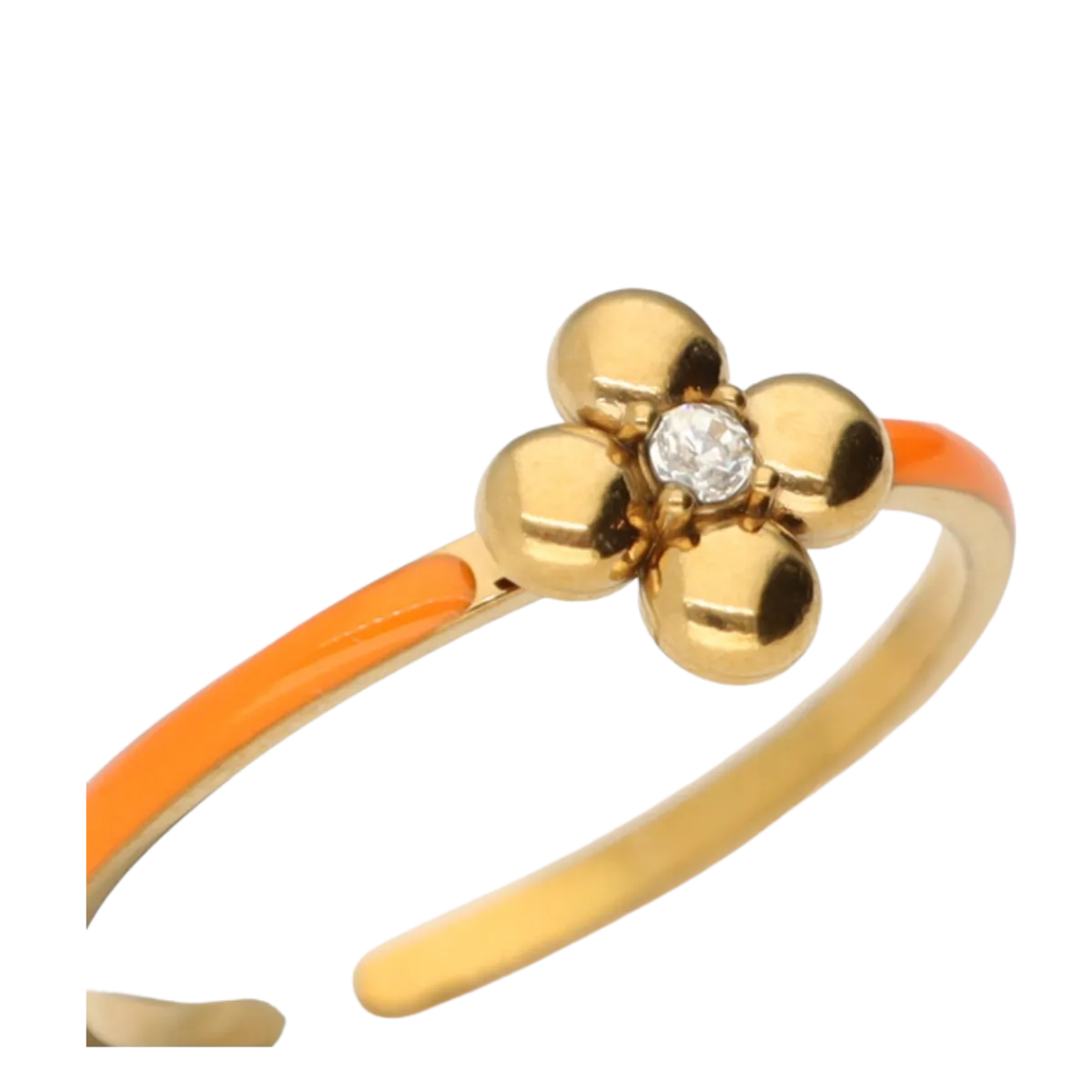 Outlet My Jewellery Ring Fine Orange Clover - Gold