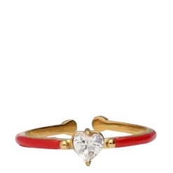 Hot My Jewellery Ring Fine Red Strass - Gold
