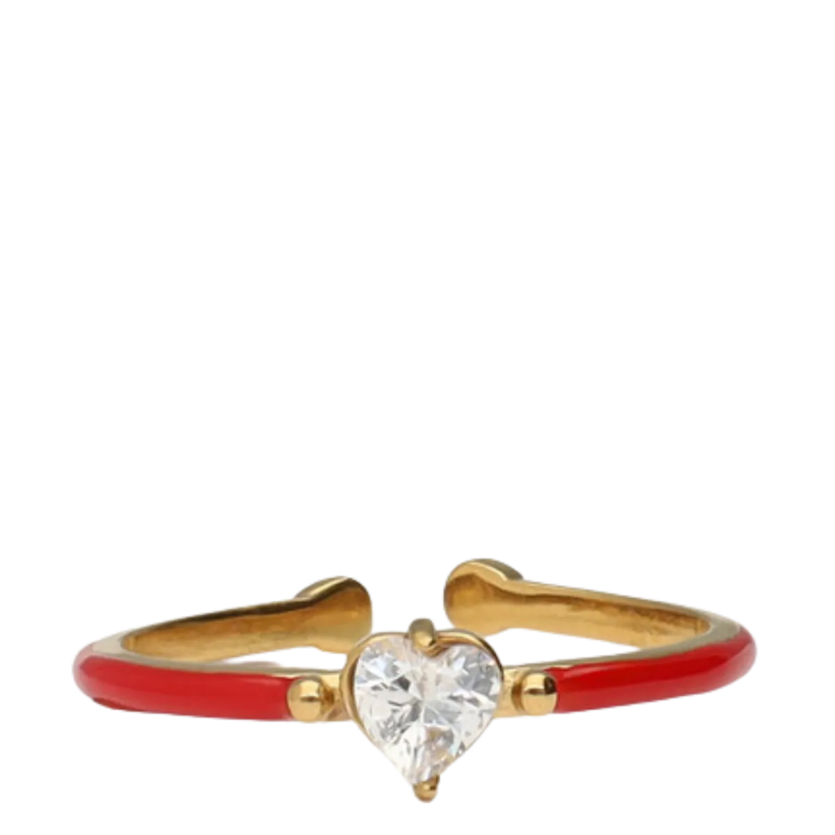 Hot My Jewellery Ring Fine Red Strass - Gold
