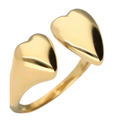 Best My Jewellery Ring 2 Hearts - Gold