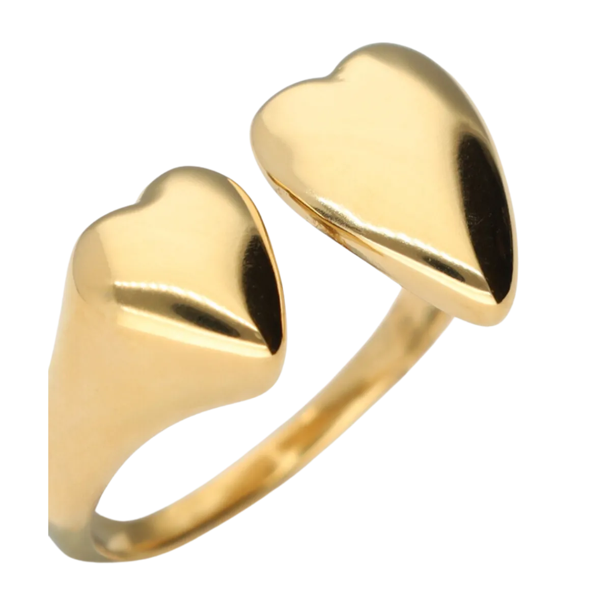 Best My Jewellery Ring 2 Hearts - Gold