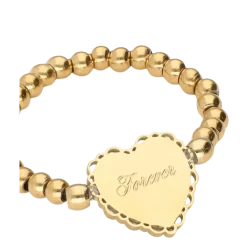 Outlet My Jewellery Ring Os Stretch Heart Always - Gold