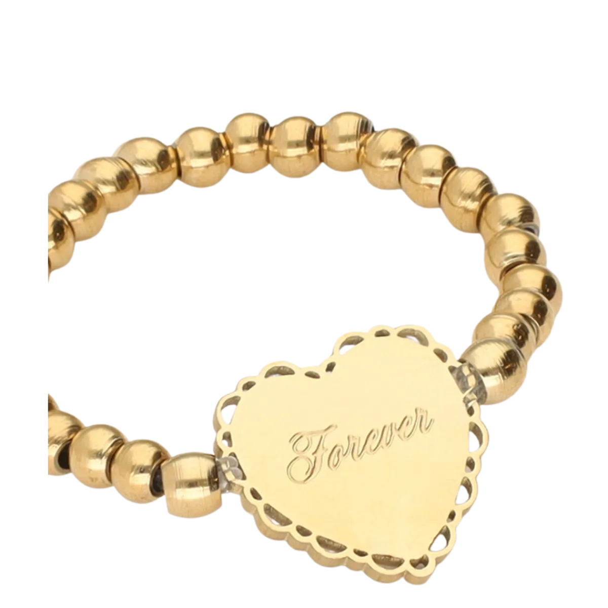 Outlet My Jewellery Ring Os Stretch Heart Always - Gold