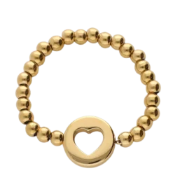 Outlet My Jewellery Ring Os Stretch Open Heart - Gold