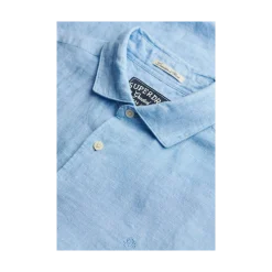 Online Superdry Riviera S/S Linen Shirt - Sky Blue Chamb