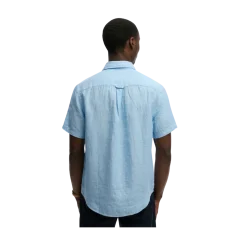 Online Superdry Riviera S/S Linen Shirt - Sky Blue Chamb