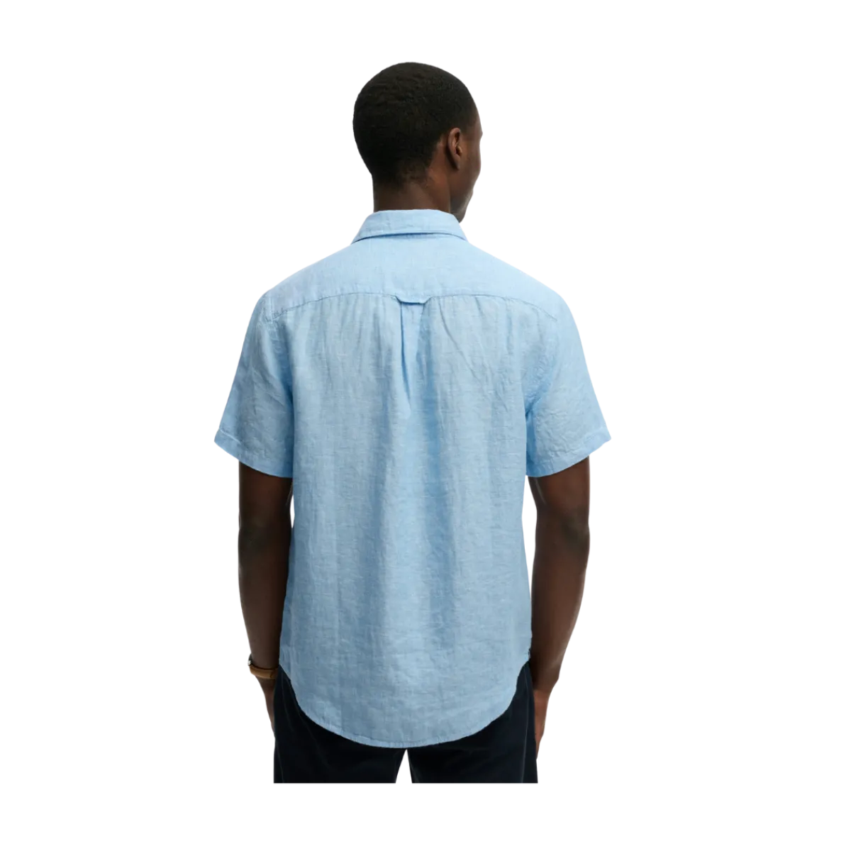 Online Superdry Riviera S/S Linen Shirt - Sky Blue Chamb