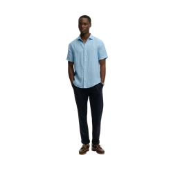Online Superdry Riviera S/S Linen Shirt - Sky Blue Chamb
