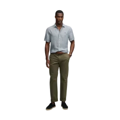 Hot Superdry Riviera S/S Linen Shirt - Ticking Navy Stripe