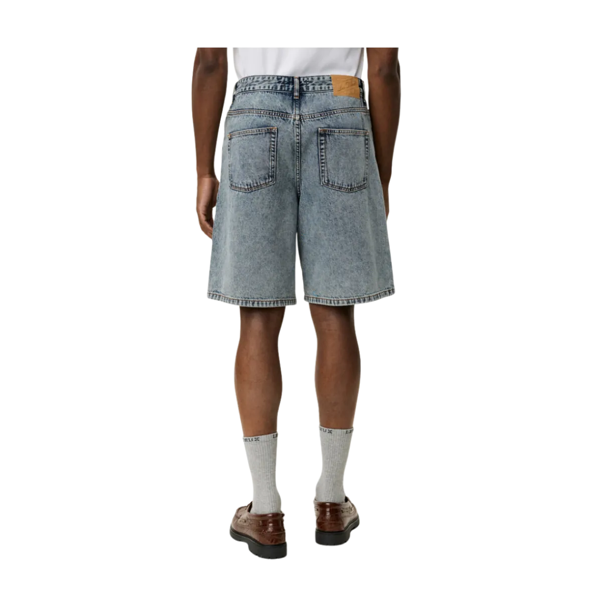 New Les Deux Ryder Ice Blue Denim Shorts - Light Ice Blue Wash