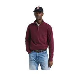 Hot Gant acker Rib Haf Zip - Winter Wine