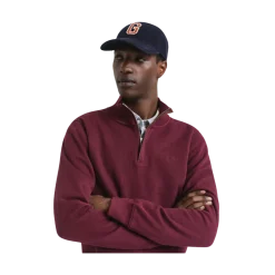 Hot Gant acker Rib Haf Zip - Winter Wine
