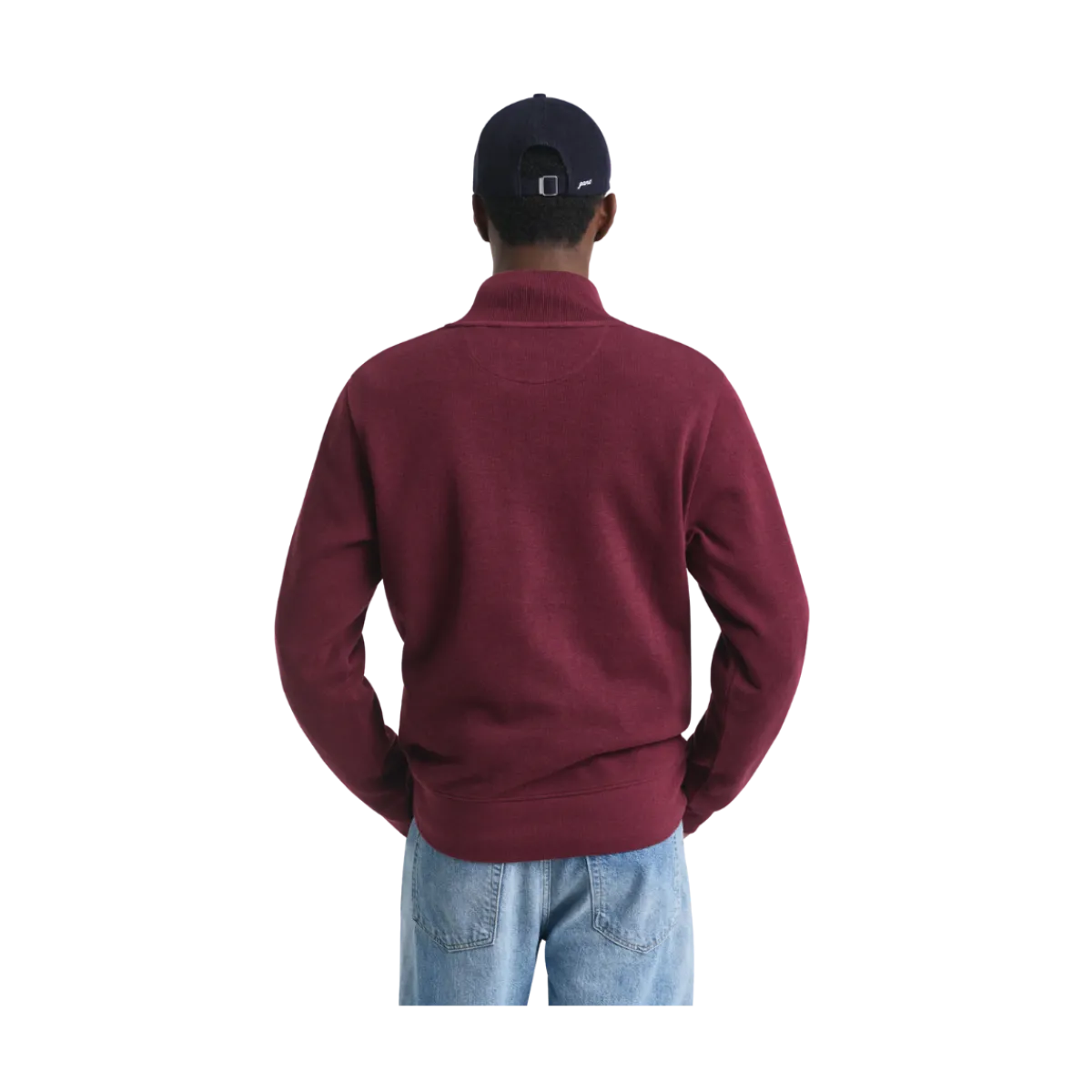 Hot Gant acker Rib Haf Zip - Winter Wine
