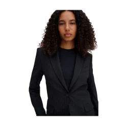 Clearance Filippa K Sasha Pinstripe Blazer - Black