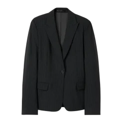 Clearance Filippa K Sasha Pinstripe Blazer - Black