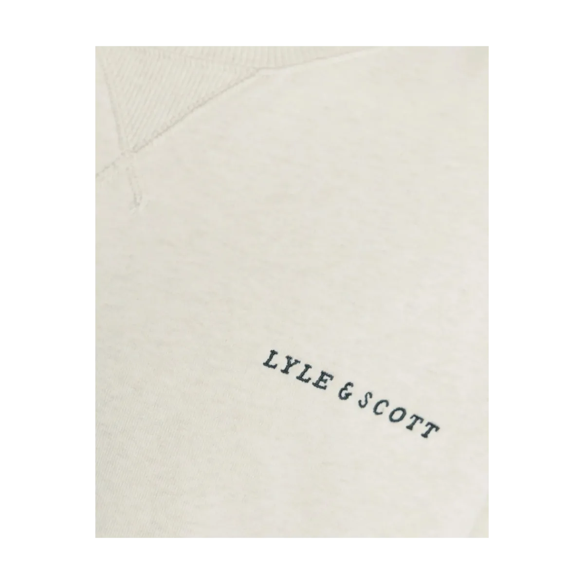 Hot Lyle & Scott Script Heavyweight oopback Crew Neck Sweatshirt - Ice Crea ar