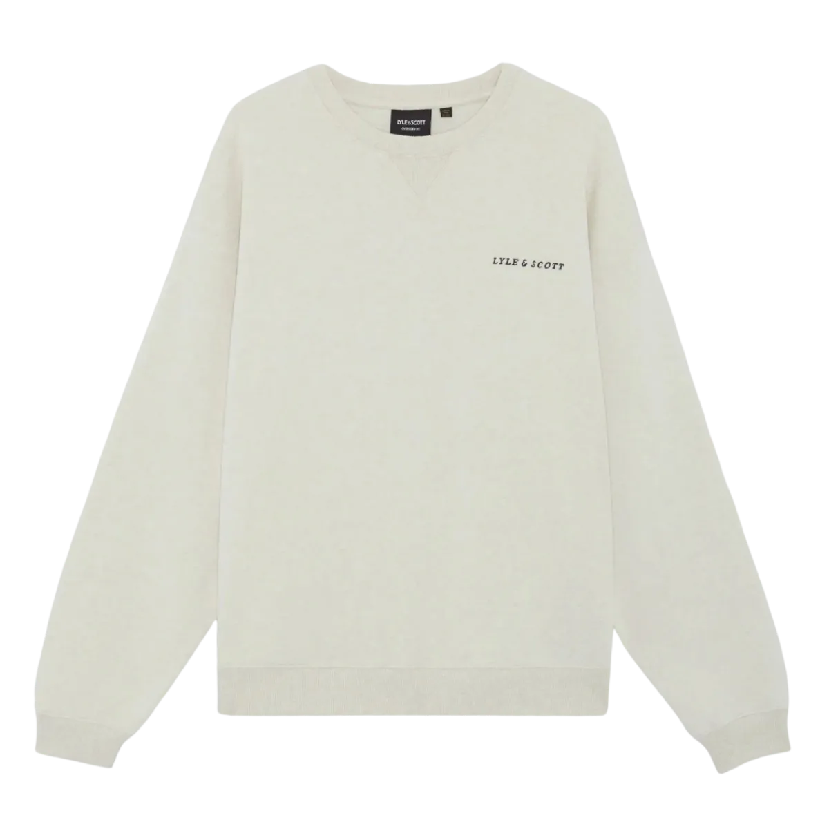 Hot Lyle & Scott Script Heavyweight oopback Crew Neck Sweatshirt - Ice Crea ar