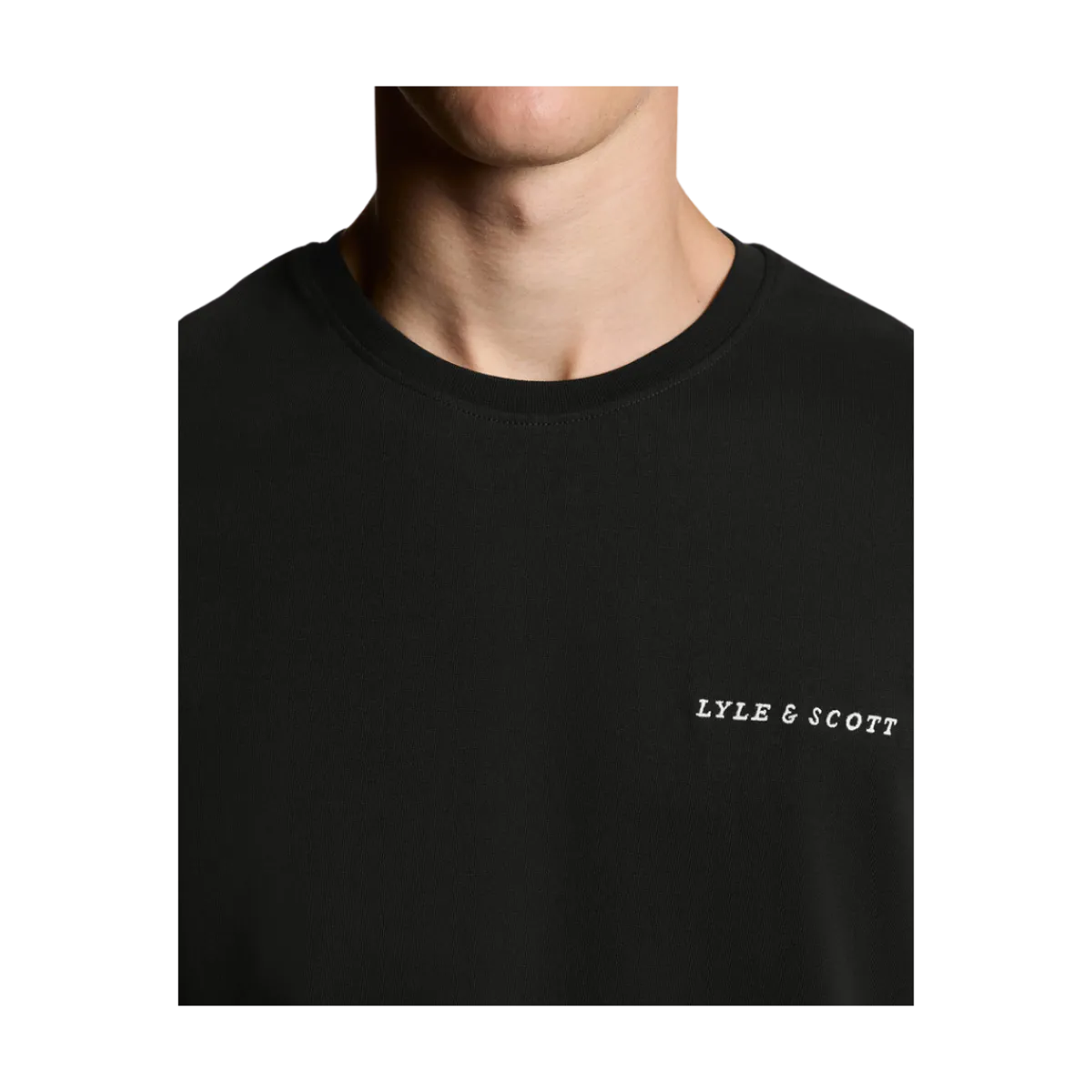 New Lyle & Scott cript T-hirt - Jet Back