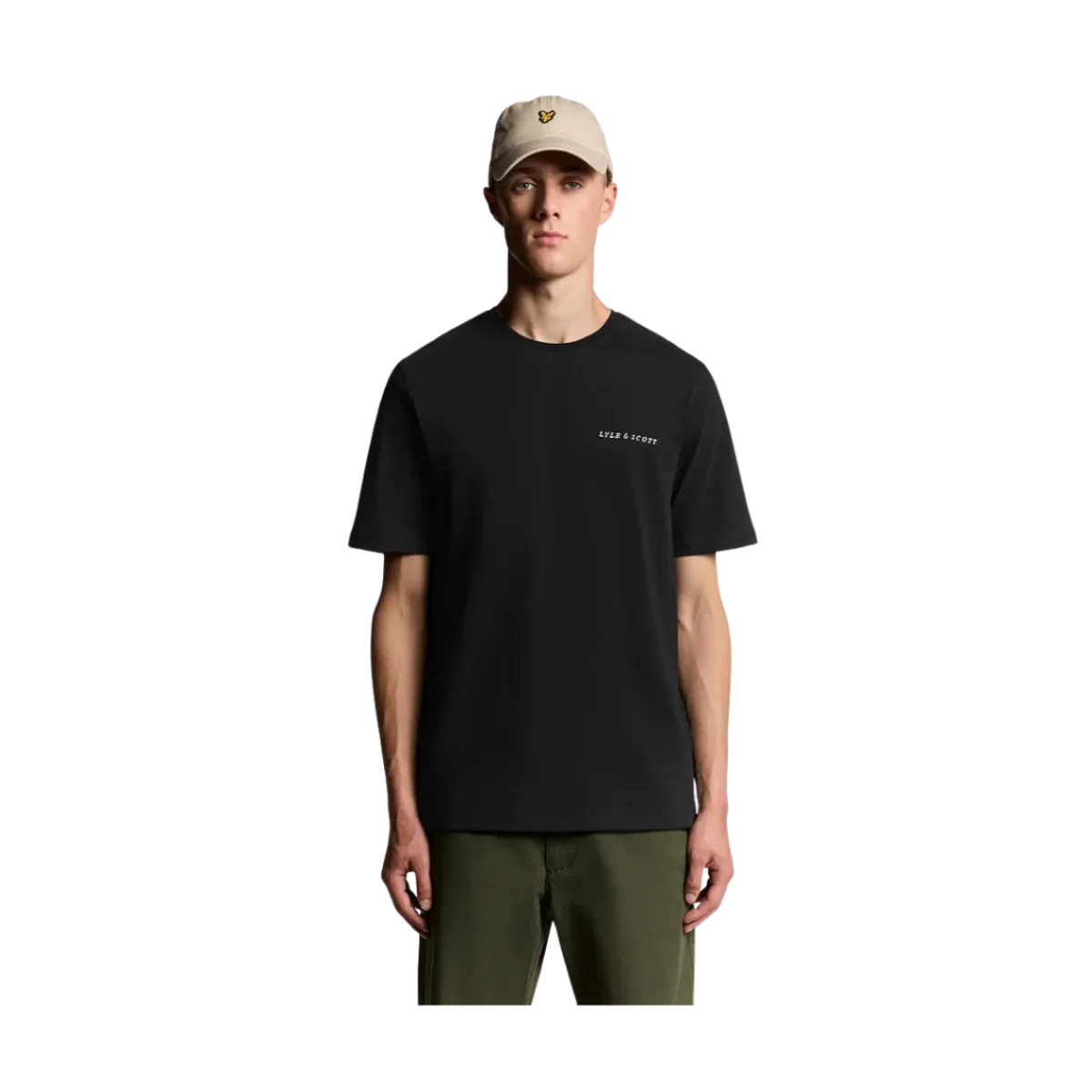 New Lyle & Scott cript T-hirt - Jet Back