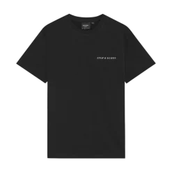 New Lyle & Scott cript T-hirt - Jet Back