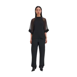 Filippa K Sheer Raglan Blouse - Black