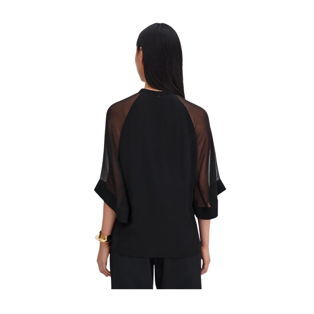 Filippa K Sheer Raglan Blouse - Black