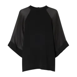 Filippa K Sheer Raglan Blouse - Black