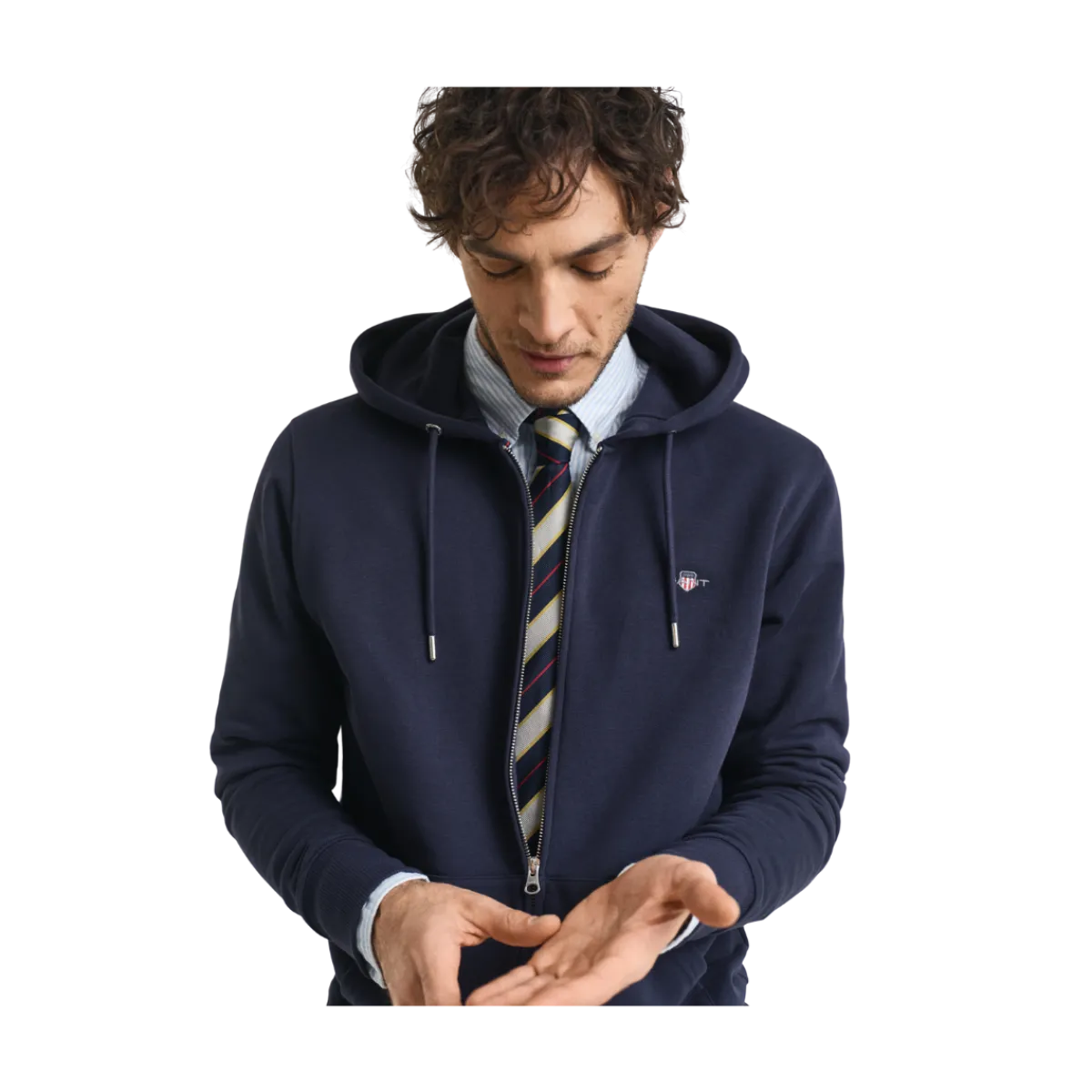 Online Gant hied Fu Zip Hoodie - Evening Bue