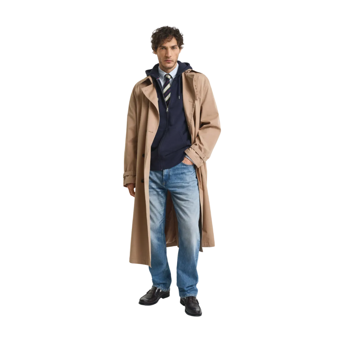 Online Gant hied Fu Zip Hoodie - Evening Bue