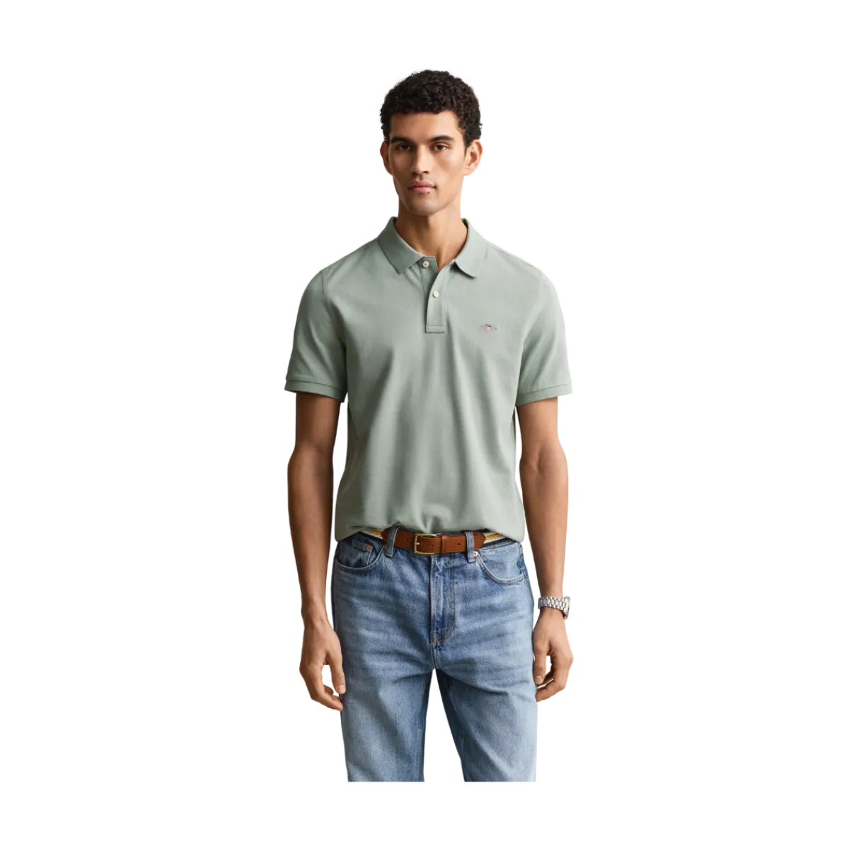 Online Gant hield Pique Polo - Ceraic Grey