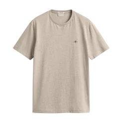 Online Gant Shield SS T-Shirt - Oat Melange