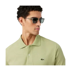 Outlet Lacoste Short Sleeved Ribbed Coll - Birch